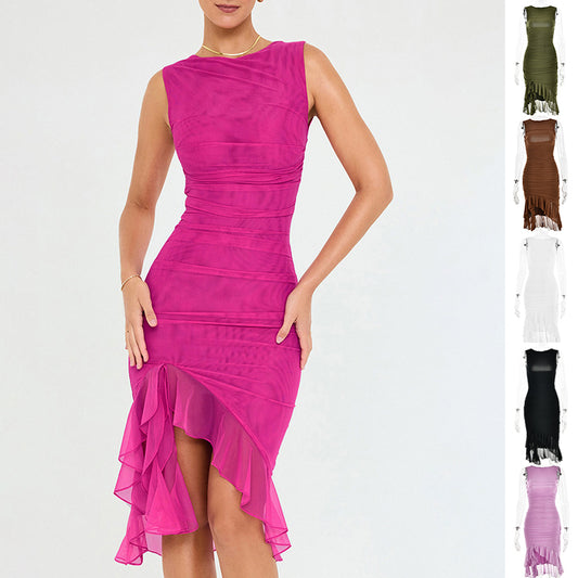 Summer Slim Skinny Sleeveless Dress For Party Club Dresses