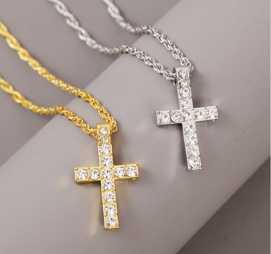 Cross Pendant Necklaces For Women Men Neck Rapper Jewelry
