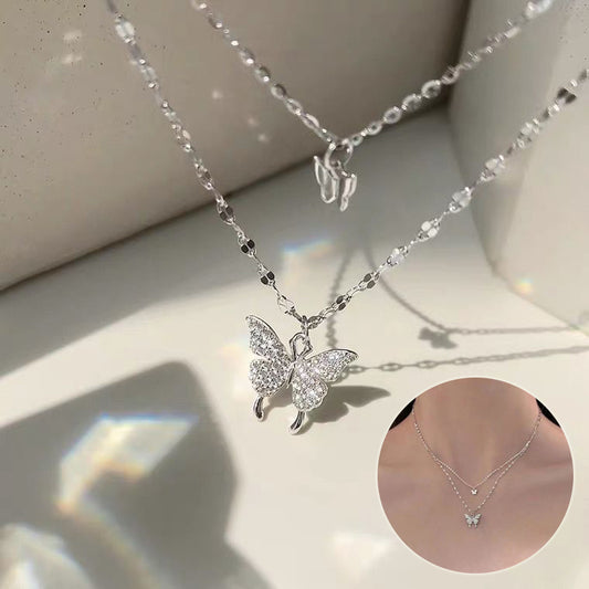 Fashion Jewelry Double Butterfly  Animal Jewelry Anniversary Gift